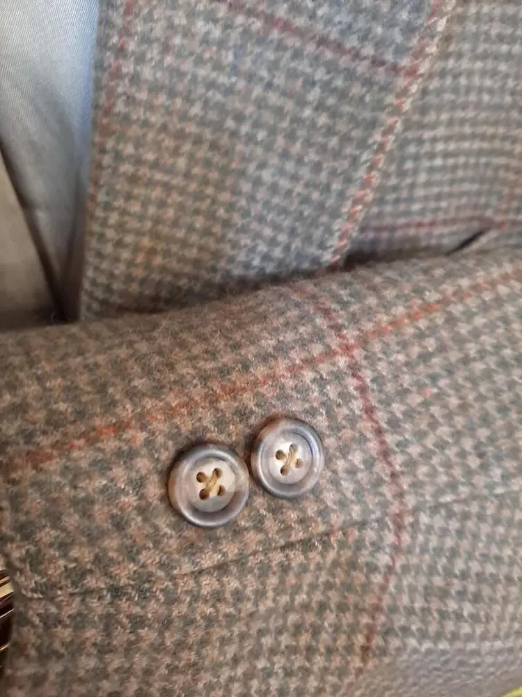 Brooks‎ Brothers Tan Plaid 2 Button Blazer 100% Camel Hair